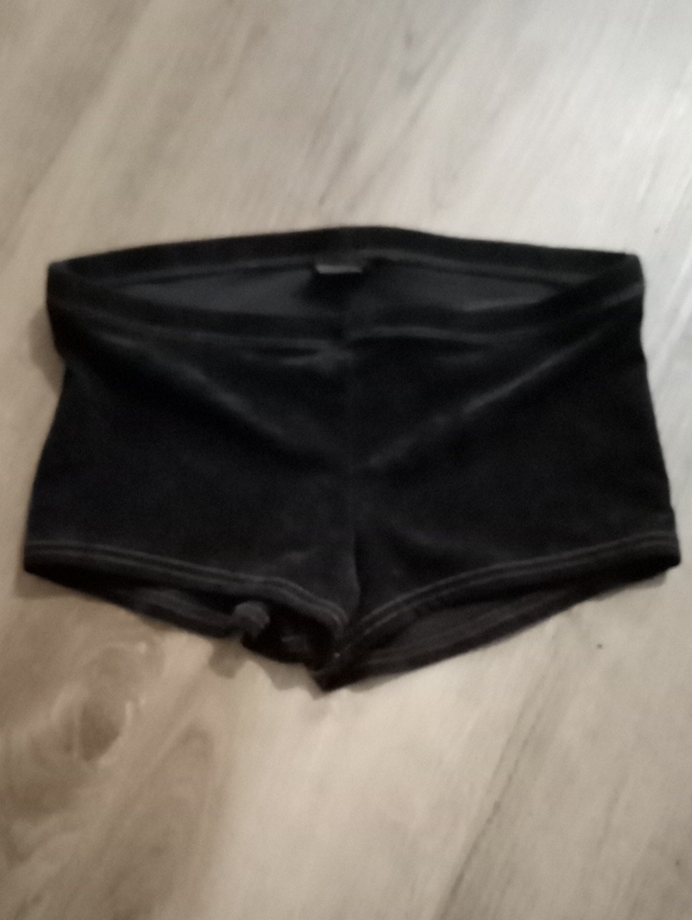 Bebe Black Velvet Low Rise Women's Stretch Short- Shorts